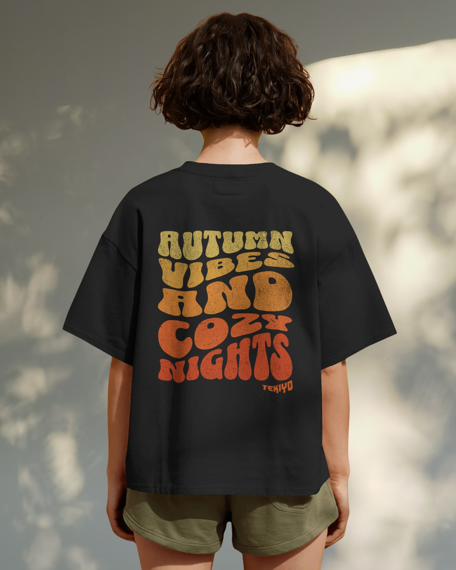 Autumn Vibes Oversized Women T-Shirt