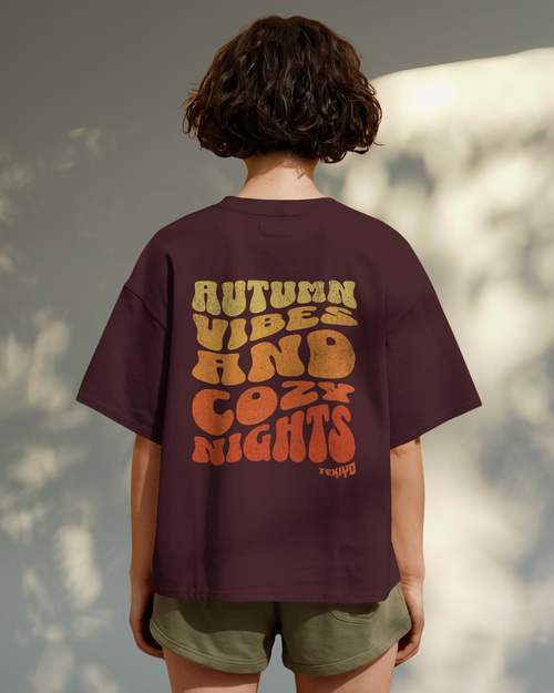 Autumn Vibes Oversized Women T-Shirt