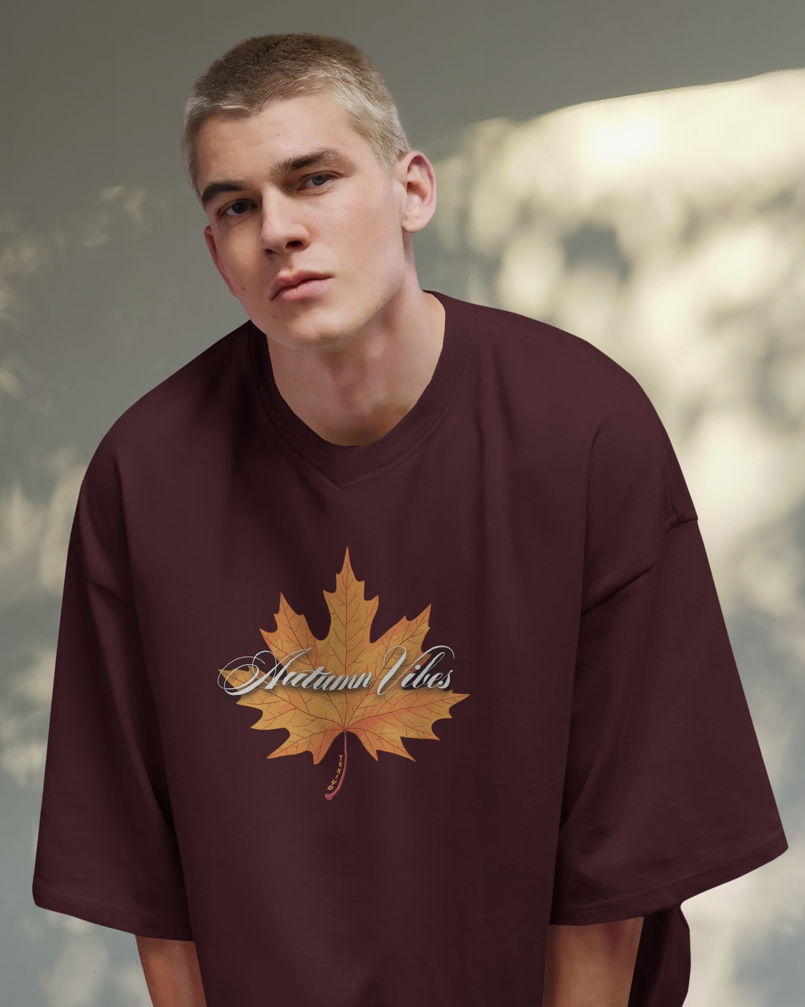 Autumn Vibes Oversized Men T-Shirt