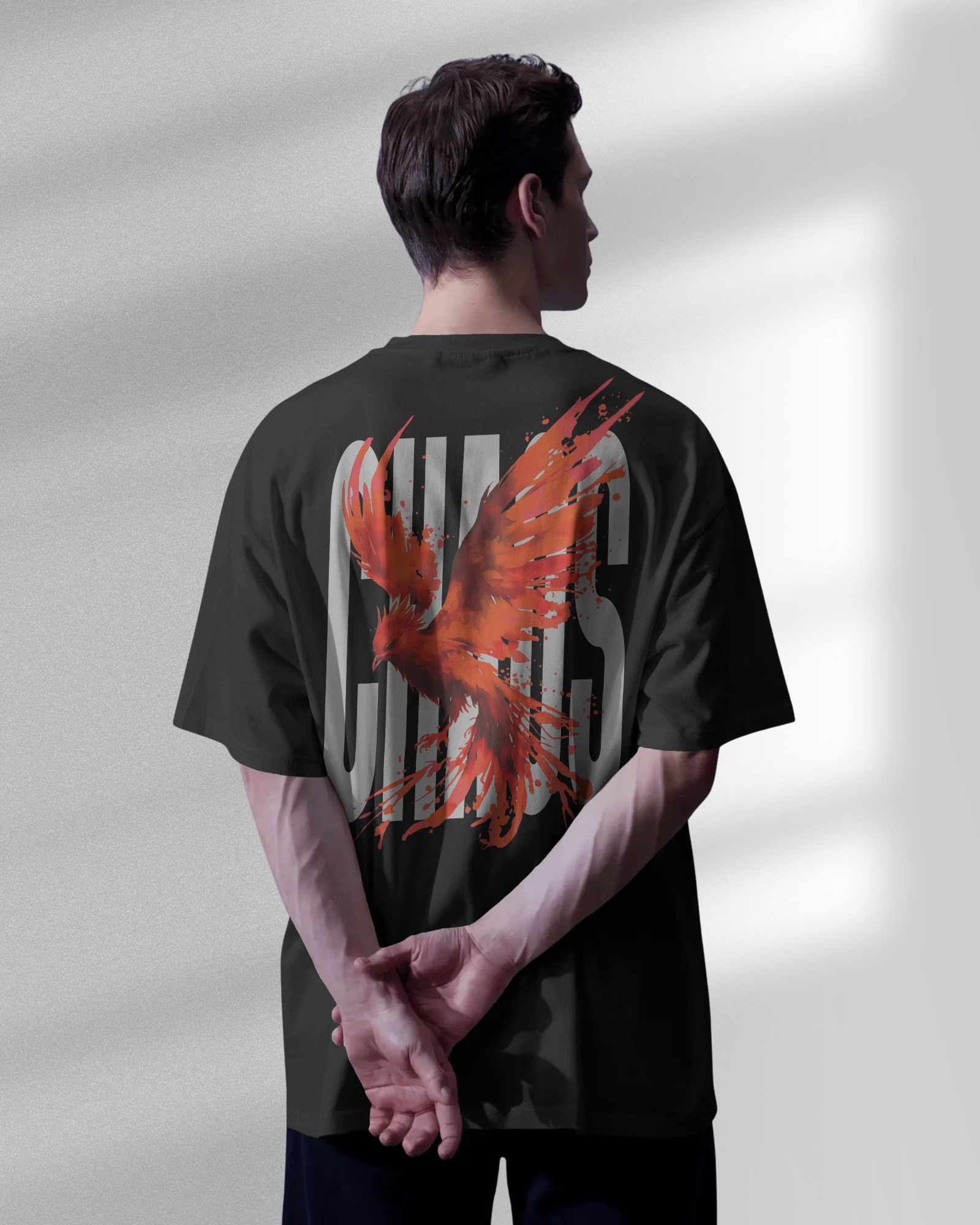 Fire Phoenix Men Oversized T-shirt
