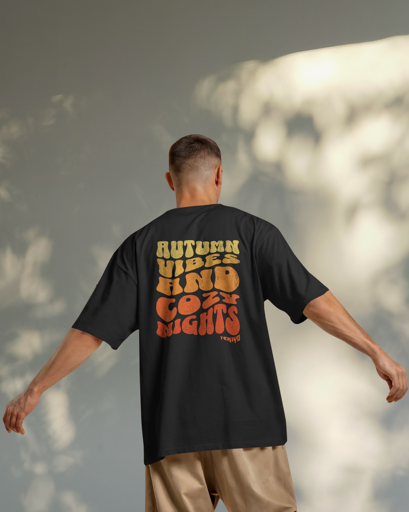 Autumn Vibes Oversized Men T-Shirt
