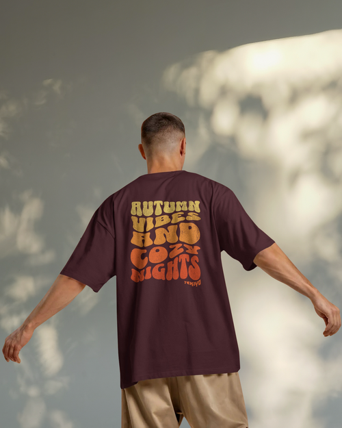 Autumn Vibes Oversized Men T-Shirt