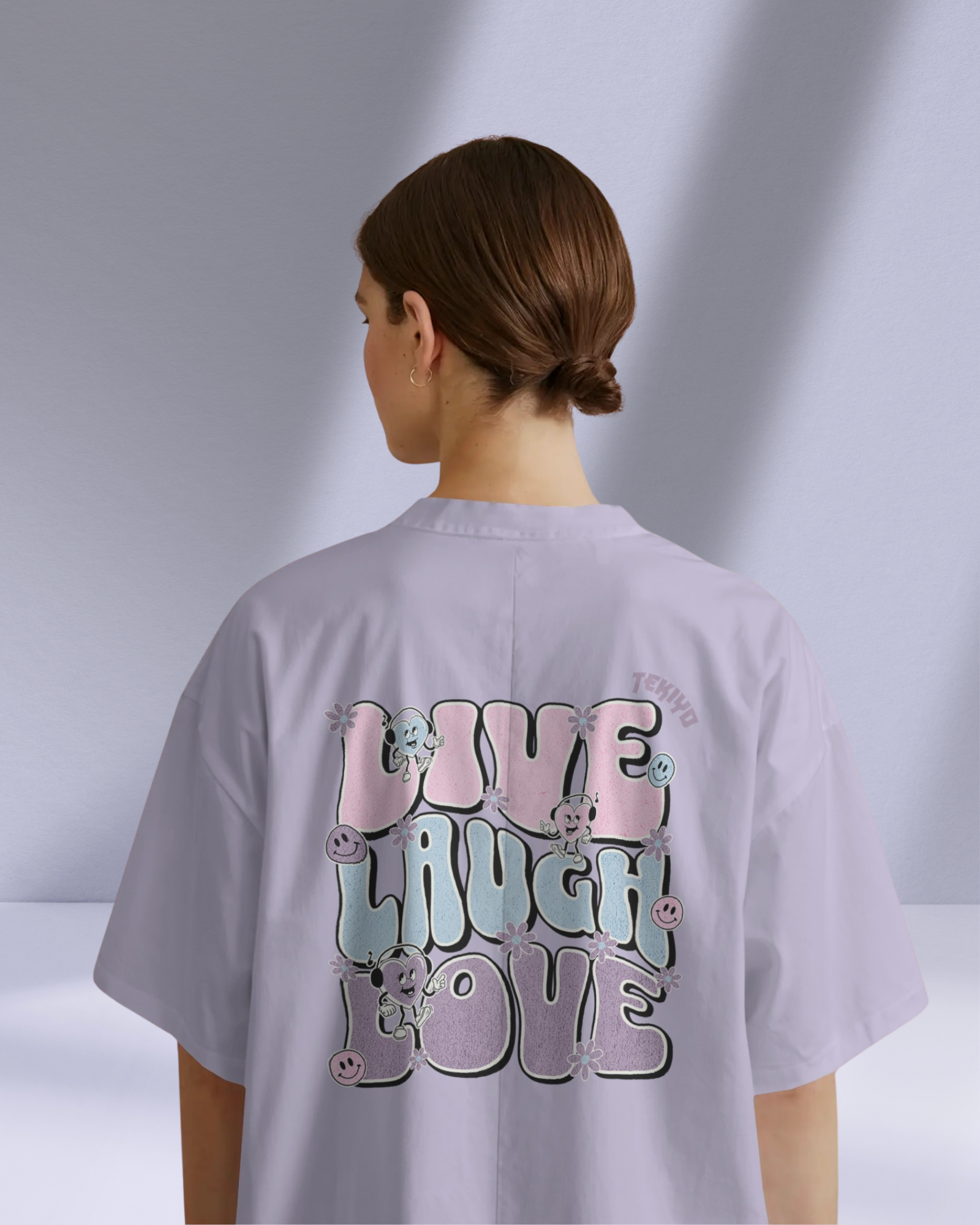Live Laugh Love Oversized Women T-Shirt